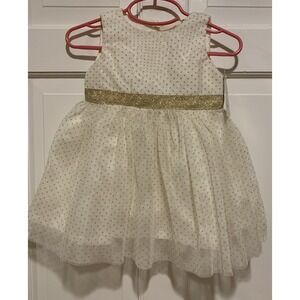 New Special Occasion Dress Carter's‎ Just One You Gold Polka Dot - Size 9M